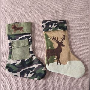 Set Of 2 Country Christmas Stockings
